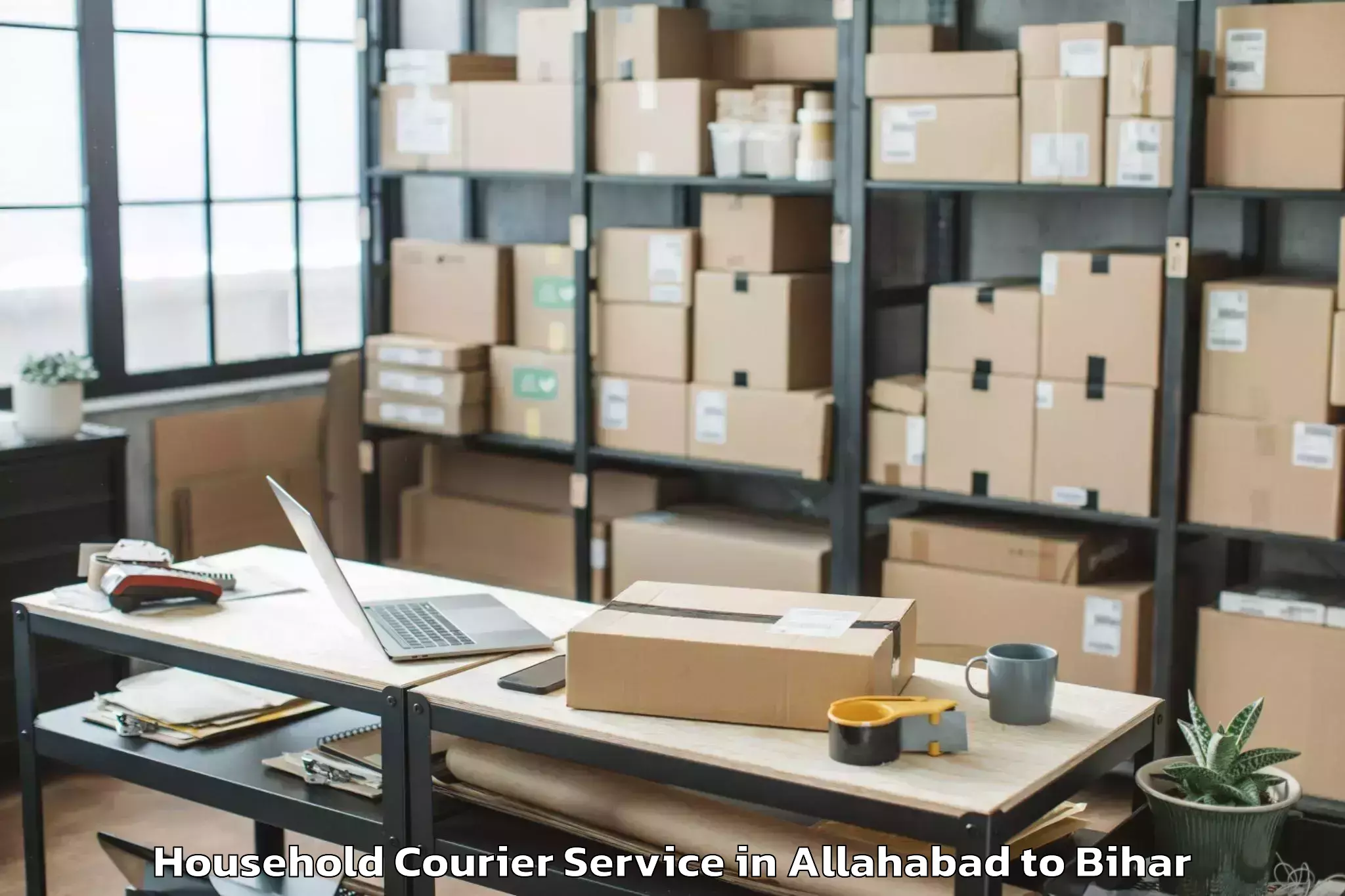 Professional Allahabad to Manjhi Paschimi Household Courier